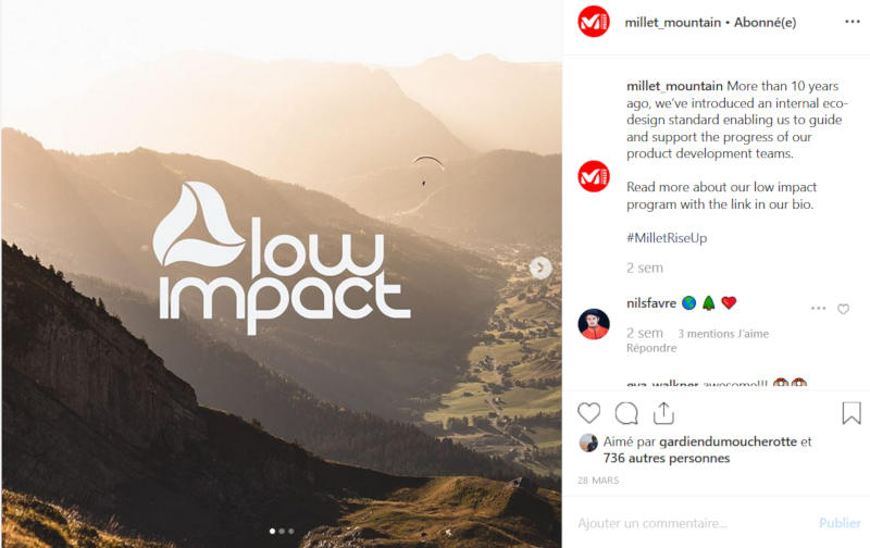 Millet Low Impact Instagram